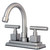 Kingston Brass KS8668CQL Claremont 4 in. Centerset Bathroom Faucet with Brass Pop-Up, Brushed Nickel