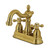 Kingston Brass KB1607AX Heritage 4 in. Centerset Bathroom Faucet, Brushed Brass