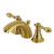 Kingston Brass KB957ACLSB American Classic Mini-Widespread Bathroom Faucet with Plastic Pop-Up, Brushed Brass