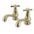 Kingston Brass KS1102BEX Basin Tap Faucet with Cross Handle, Polished Brass