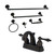 Kingston Brass KBK5615AL 4 in. Bathroom Faucet with 5-Piece Bathroom Hardware Combo, Oil Rubbed Bronze