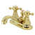 Kingston Brass KB602BX Metropolitan 4 in. Centerset Bathroom Faucet with Pop-Up Drain, Polished Brass