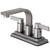 Kingston Brass KB8468NDL NuvoFusion 4 in. Centerset Bathroom Faucet with Push Pop-Up, Brushed Nickel