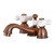 Kingston Brass KS395PXAC Mini-Widespread Bathroom Faucet, Antique Copper