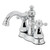 Kingston Brass FSC1601BX Metropolitan 4 in. Centerset Bathroom Faucet with Brass Pop-Up, Polished Chrome