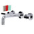 Kingston Brass KS8121CKL Kaiser Two-Handle Wall Mount Bathroom Faucet, Polished Chrome