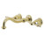 Kingston Brass KS3122NL Wall Mount Bathroom Faucet, Polished Brass