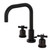Kingston Brass FSC8935ZX Millennium Widespread Bathroom Faucet with Brass Pop-Up, Oil Rubbed Bronze