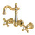 Kingston Brass KS1222AX Heritage Wall Mount Bathroom Faucet, Polished Brass