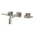 Kingston Brass KS6128DL Concord Two-Handle Wall Mount Bathroom Faucet, Brushed Nickel