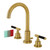 Kingston Brass Fauceture FSC8923CKL Kaiser Widespread Bathroom Faucet with Brass Pop-Up, Brushed Brass