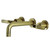 Kingston Brass KS8123KL Whitaker Two-Handle Wall Mount Bathroom Faucet, Antique Brass