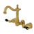 Kingston Brass KS1227PKL Duchess Two-Handle Wall Mount Bathroom Faucet, Brushed Brass