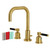 Kingston Brass FSC8933DKL Kaiser Widespread Bathroom Faucet with Brass Pop-Up, Brushed Brass