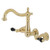 Kingston Brass KS1252PKL Duchess Two-Handle Wall Mount Bathroom Faucet, Polished Brass