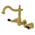 Kingston Brass KS1257PKL Duchess Two-Handle Wall Mount Bathroom Faucet, Brushed Brass