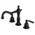 Kingston Brass KS1970KL Whitaker Widespread Bathroom Faucet with Brass Pop-Up, Matte Black