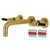 Kingston Brass KS8127DKL Kaiser 2-Handle Wall Mount Bathroom Faucet, Brushed Brass