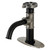 Kingston Brass KSD2824RX Belknap Single-Handle Bathroom Faucet with Push Pop-Up, Matte Black/Black Stainless
