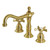 Kingston Brass KS1977NX Hamilton Widespread Bathroom Faucet with Brass Pop-Up, Brushed Brass