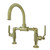 Kingston Brass KS2172KL Whitaker Industrial Style Bridge Bathroom Faucet with Pop-Up Drain, Polished Brass