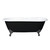 Kingston Brass Aqua Eden VBT7D663013NB5 66-Inch Cast Iron Double Ended Clawfoot Tub with 7-Inch Faucet Drillings, Black/White/Oil Rubbed Bronze