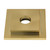 Kingston Brass FLSQUARE7 Claremont Heavy Duty Square Solid Cast Brass Shower Flange, Brushed Brass