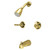 Kingston Brass KB242 Magellan Two-Handle Tub and Shower Faucet, Polished Brass