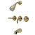 Kingston Brass KB232 Magellan Three-Handle Tub and Shower Faucet, Polished Brass