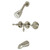 Kingston Brass KB238ACL American Classic Three-Handle Tub and Shower Faucet, Brushed Nickel