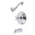 Kingston Brass KB2631KX Tub and Shower Faucet, Polished Chrome