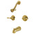 Kingston Brass KB247AL Victorian Twin Handle Tub & Shower Faucet, Brushed Brass