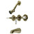 Kingston Brass KB233PLAB Victorian Tub and Shower Faucet, Antique Brass