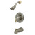 Kingston Brass KB1639 Magellan Single Handle Tub and Shower Faucet, Brushed Nickel/Polished Brass
