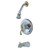 Kingston Brass  KB8634FL Tub and Shower Faucet, Polished Chrome/Polished Brass