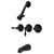 Kingston Brass KB230AL Victorian Tub & Shower Faucet, Matte Black