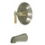 Kingston Brass KB2639MLTO Milano Tub Only, Brushed Nickel/Polished Brass