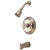 Kingston Brass KB2638EX Tub and Shower Faucet, Brushed Nickel