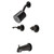 Kingston Brass KBX8145SVL Serena Two-Handle Tub and Shower Faucet, Oil Rubbed Bronze