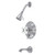 Kingston Brass KB36310PX Restoration Tub & Shower Faucet, Polished Chrome