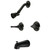 Kingston Brass KB240 Magellan Two-Handle Tub and Shower Faucet, Matte Black