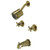 Kingston Brass KBX8143ZX Millennium Two-Handle Tub and Shower Faucet, Antique Brass