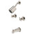 Kingston Brass KBX8146DX Concord Two-Handle Tub and Shower Faucet, Polished Nickel