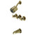 Kingston Brass KBX8133DX Concord Three-Handle Tub and Shower Faucet, Antique Brass