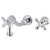 Kingston Brass KS3021AX Restoration Two-Handle Wall Mount Tub Faucet, Polished Chrome