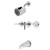 Kingston Brass  KBX8131CML Manhattan Three-Handle Tub and Shower Faucet, Polished Chrome