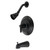 Kingston Brass KB3630NDL NuvoFusion Single-Handle Tub and Shower Faucet, Matte Black