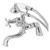 Kingston Brass KS227C Kingston Deck Mount Clawfoot Tub Faucet with Hand Shower, Polished Chrome