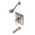 Kingston Brass KB86580DLT Tub and Shower Faucet Trim Only, Brushed Nickel