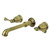 Kingston Brass KS7023BL English Country 2-Handle Wall Mount Roman Tub Faucet, Antique Brass